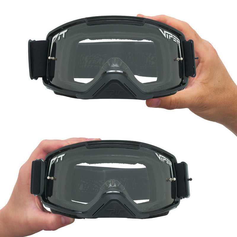 Clear / Small | large_&_small.JPG | The Exec Brapstrap Moto Goggle from Pit Viper