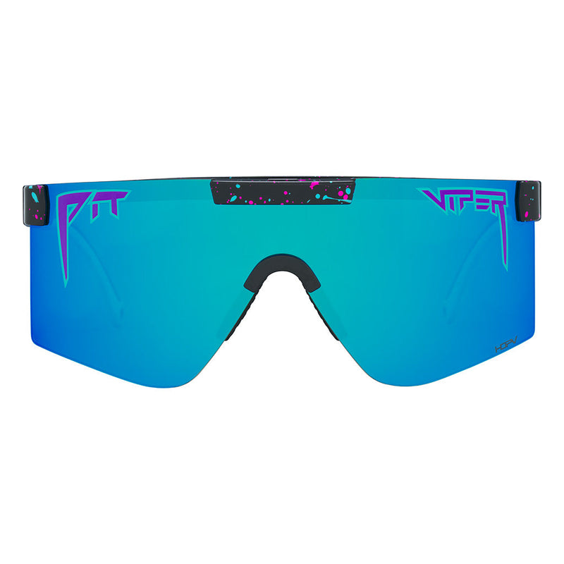 HDPV Polarized Blue / Wide | full_frontal.JPG | The Midnight Original Wide HDPV Polarized Blue, shield style sunglasses from Pit Viper, polarized sunglasses from Pit Viper