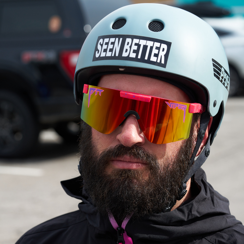 HDPV Polarized Rainbow / Regular | photo_of_person.JPG | The Radical Original 2.0, polarized sunglasses from Pit Viper