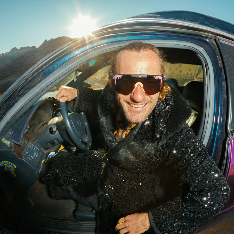 Polarized Smoke / Wide | photo_of_person_2.JPG | The Naples Original from Pit Viper Sunglasses