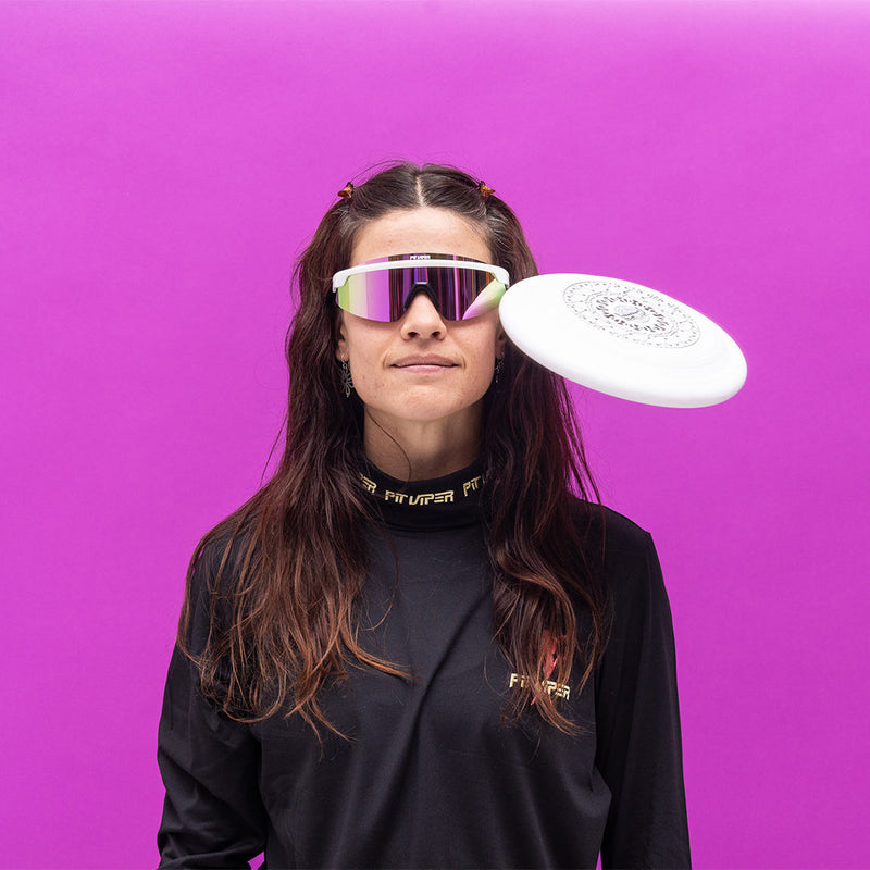 / Polarized Pink | photo_of_person.JPG | The Miami Nights Skysurfer with a Photochromic Smoke lens from Pit Viper Sunglasses